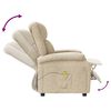 vidaXL Massage Recliner Cream Fabric