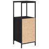 vidaXL Bathroom Cabinet Black oak Engineered wood, steel Medium