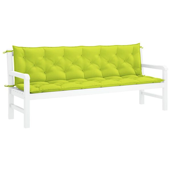 vidaXL Garden Bench Cushion Set of 2 Bright Green