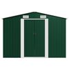 vidaXL Garden Shed Green Galvanized Steel Large Garden Shed