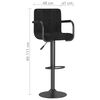 vidaXL Bar Stool Set of 2 Black