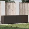 vidaXL Storage Chest Brown Poly Rattan and Powder-Coated Steel