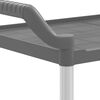 vidaXL 2-Tier Trolley Gray 39"x19.7"x38.2" Aluminum