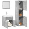 vidaXL Bathroom Furniture Set Concrete grey, White Engineered wood, Ceramic