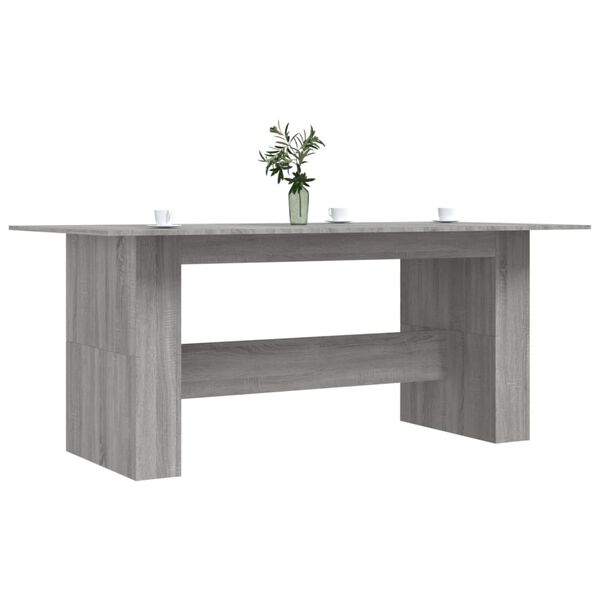 vidaXL Dining Table Grey Sonoma Engineered Wood Large Durable