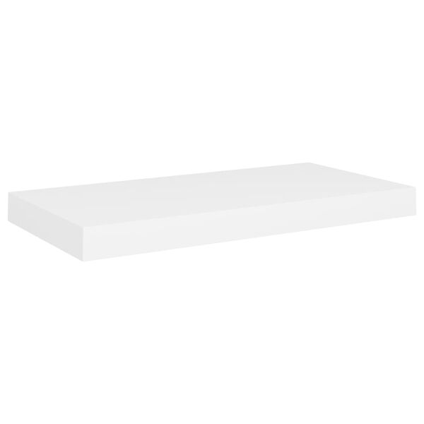 vidaXL Wall Shelf White Honeycomb MDF, Metal 19.7 x 9.1 x 1.5 in