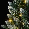 vidaXL Artificial Christmas Tree Green and white PVC, steel 47.2 in