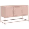 vidaXL TV Cabinet Pink Steel 39.6 in TV Cabinet Rectangular