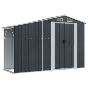 vidaXL Garden Shed Anthracite Galvanized steel and PP (polypropylene)