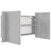 vidaXL LED Mirror Cabinet Concrete Grey Engineered Wood, Acrylic
