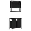 vidaXL Bathroom Furniture Set Black