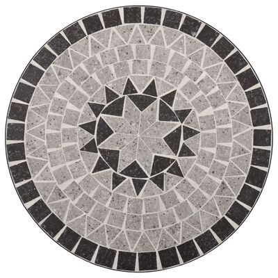 vidaXL Mosaic Bistro Table Gray 24" Ceramic