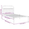 vidaXL Bed Frame Black Steel Twin Bed Frame Rectangular Twin Bed