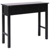vidaXL Console Table Black Paulownia wood, Poplar wood, MDF