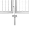 vidaXL Mesh Garden Gate Silver 118.1x49.2" Galvanised Steel