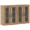 vidaXL Wall Mounted Cabinets 2 pcs Artisan oak and Black