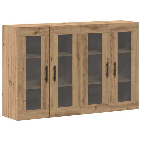 vidaXL Wall Mounted Cabinets 2 pcs Artisan oak and Black