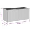 vidaXL Garden Storage Box Grey PE rattan and powder-coated steel Medium