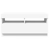 vidaXL TV Cabinet with LED Lights White 31.5x13.8x15.7"