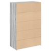 vidaXL Highboard Grey Sonoma Engineered Wood 31.5 x 16.7 x 48.8 in