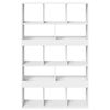 vidaXL Bookcase White Engineered Wood Large Bookcase Rectangular