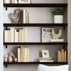 vidaXL Wall Shelf Dark Brown Solid Oak Wood 39.4 x 11.8 x 0.8 in