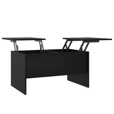 vidaXL Coffee Table Black 31.5"x19.7"x16.7" Engineered Wood