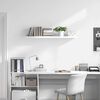 vidaXL Wall Shelf High gloss white Honeycomb MDF and metal 47.2 in long