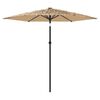 vidaXL Garden Parasol Brown Powder-Coated Steel Large Tiltable