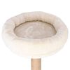 vidaXL Cat Tree Beige Flakeboard, Plush, Seagrass Tall Storage