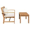 vidaXL Garden Sofa Set Natural Solid teak wood