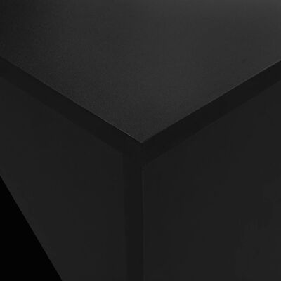 vidaXL Bar Table with Cabinet Black 45.28"x23.23"x78.74"
