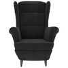 vidaXL Armchair Black Velvet (100% polyester), plywood Standard Armchair