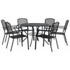 vidaXL Garden Chair Set Anthracite Powder-coated steel Stackable