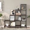 vidaXL Bookcase Brown Oak Engineered Wood and Metal Medium
