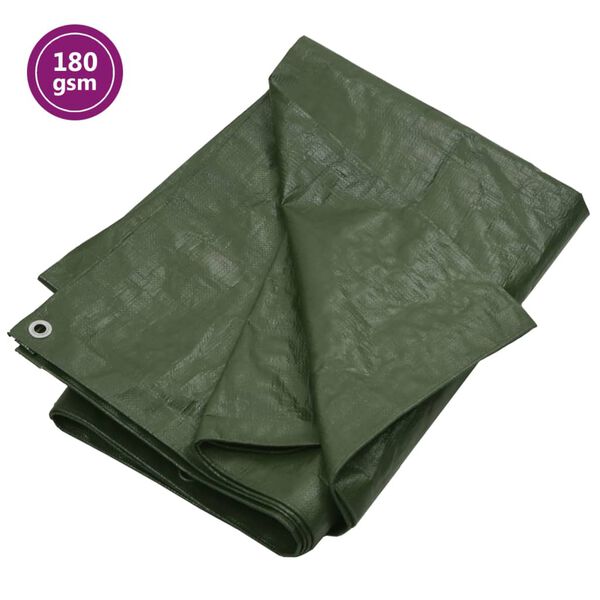 vidaXL Tarpaulin 0.6 oz/ft² 19.7'x32.8' Green HDPE