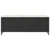 vidaXL Garden Bench Black Poly Rattan 43.3 x 11.8 x 15.9 in Tough