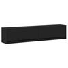 vidaXL TV Wall Cabinet Black Engineered Wood Standard TV Wall Cabinet