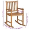 vidaXL Rocking Chair Taupe Teak wood Medium Durable Rocking Chair