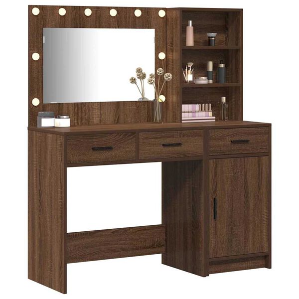 vidaXL Dressing Table 2 pcs Brown 78.5 x 41 x 135 cm Engineered wood