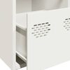 vidaXL Sideboard White Cold-rolled steel Medium Sideboard Rectangular