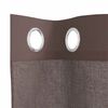 vidaXL Voile Curtains with Grommets 2 pcs Brown 55.1x68.9"