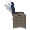 vidaXL Reclining Garden Bench Grey and Navy Blue