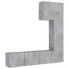 vidaXL TV Wall Unit Concrete grey Engineered wood 5 Piece Set