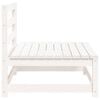 vidaXL Wooden Middle Sofa White Solid pinewood Compact Modular