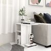 vidaXL Side Table White Engineered wood 19.7 in x 11.8 in x 19.7 in
