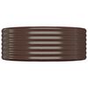 vidaXL Garden Raised Bed Brown Powder-coated steel Large Durable