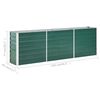 vidaXL Raised Bed Green Galvanized steel Large Durable Garden Planter