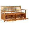 vidaXL Bench Natural wood Solid acacia wood 58.3 in Bench Rectangular