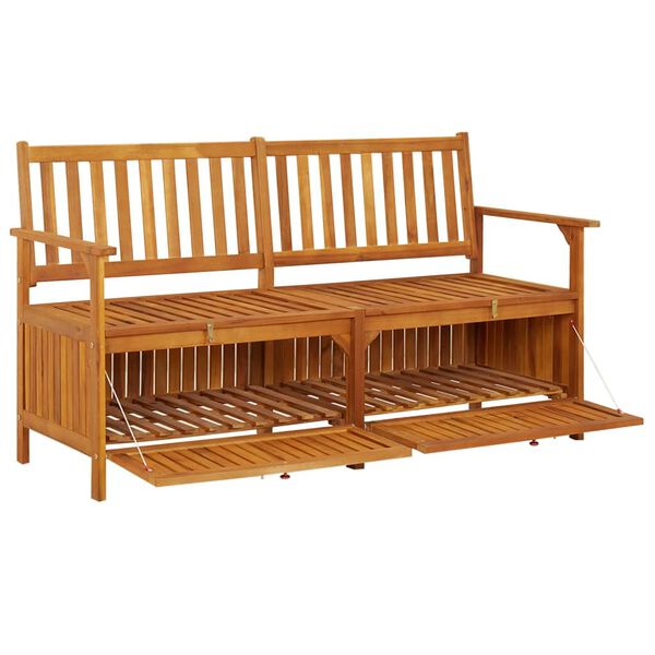 vidaXL Bench Natural wood Solid acacia wood 58.3 in Bench Rectangular
